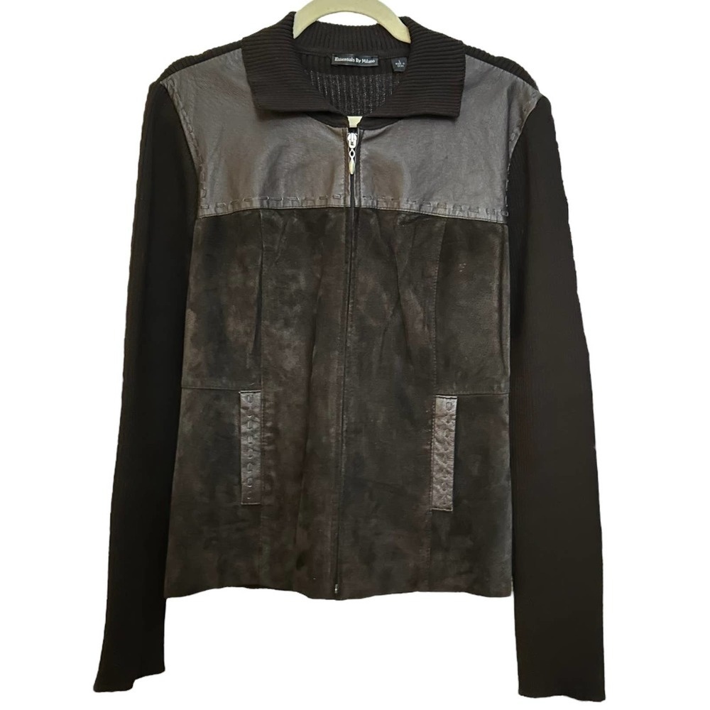 Suede and Knit Jacket Size Large